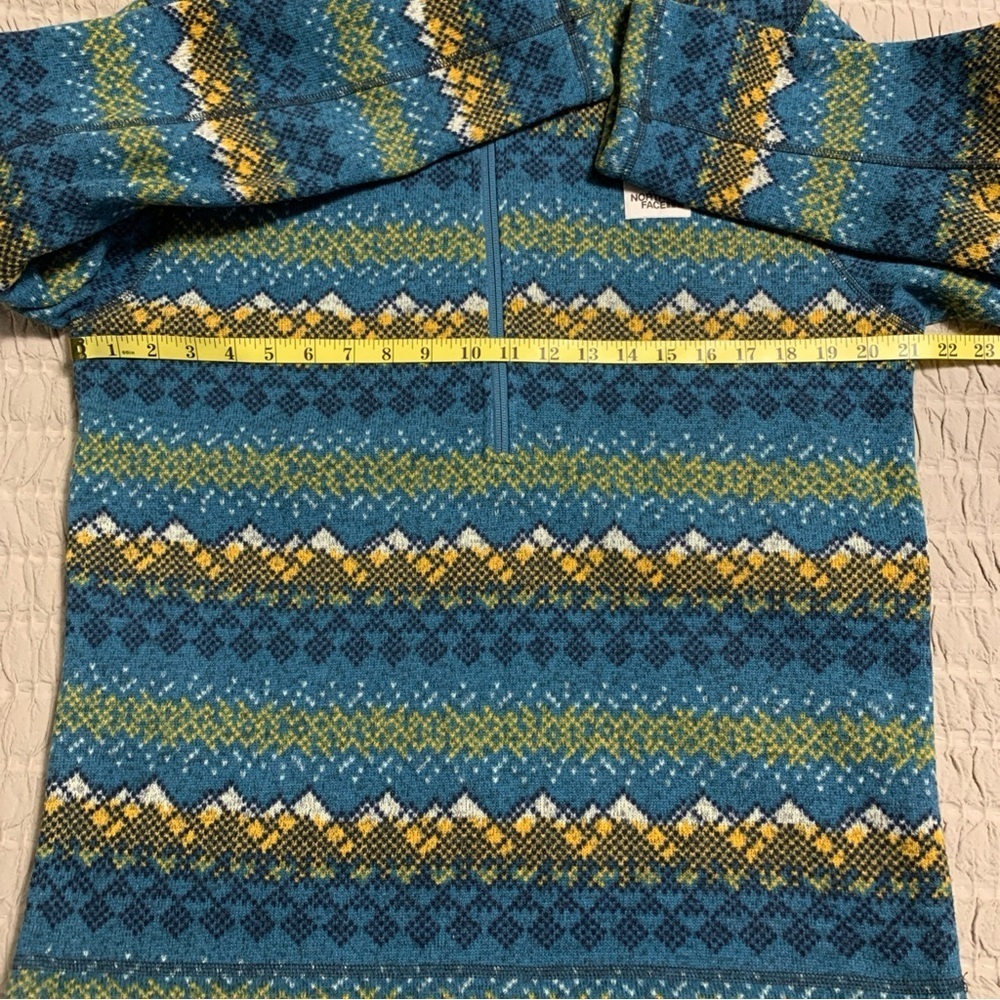 The North Face Men's 1/2 Zip Fair Isle Pullover Jacket SZ M Aztec Print - Picture 10 of 14